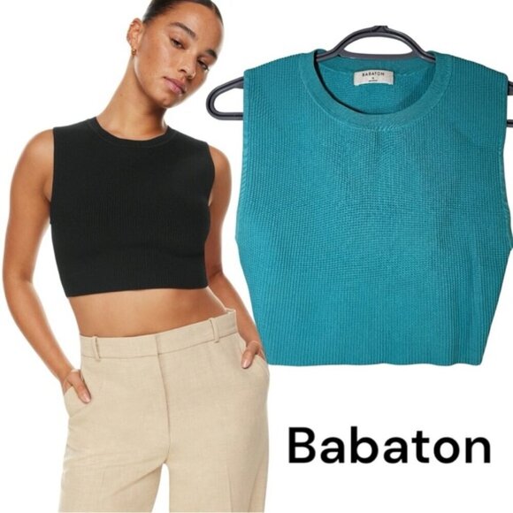 Aritzia Babaton Sculpt Knit Muscle Cropped Tank size M - Picture 1 of 8